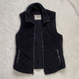 Abercrombie Black Quilted Vest